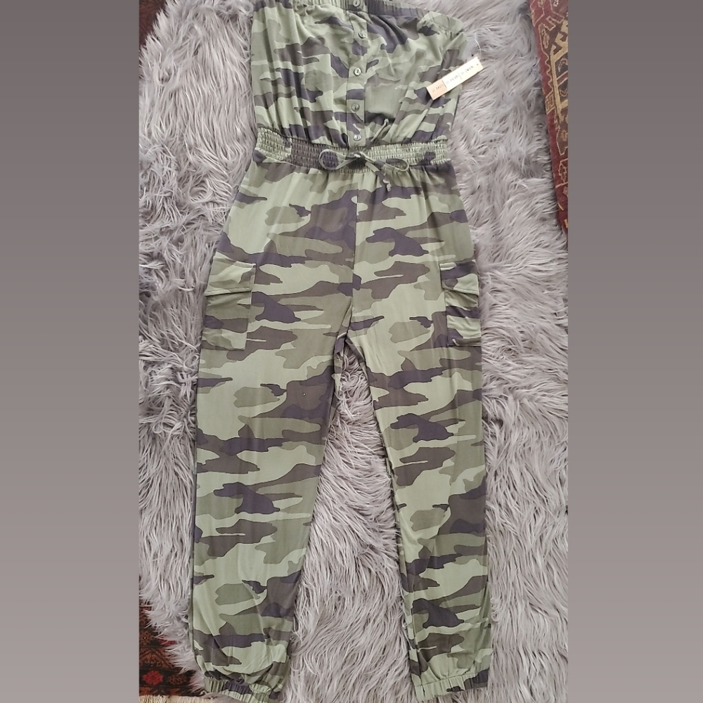 Camo tube jogger jumpsuit